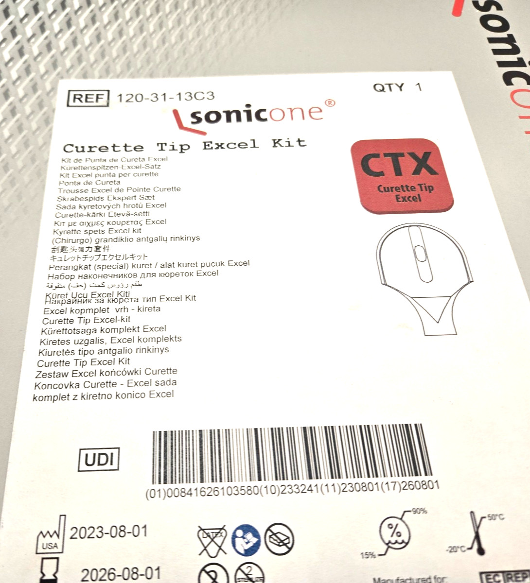 Misonix Curette Tip Excel Kit # 120-31-13C3