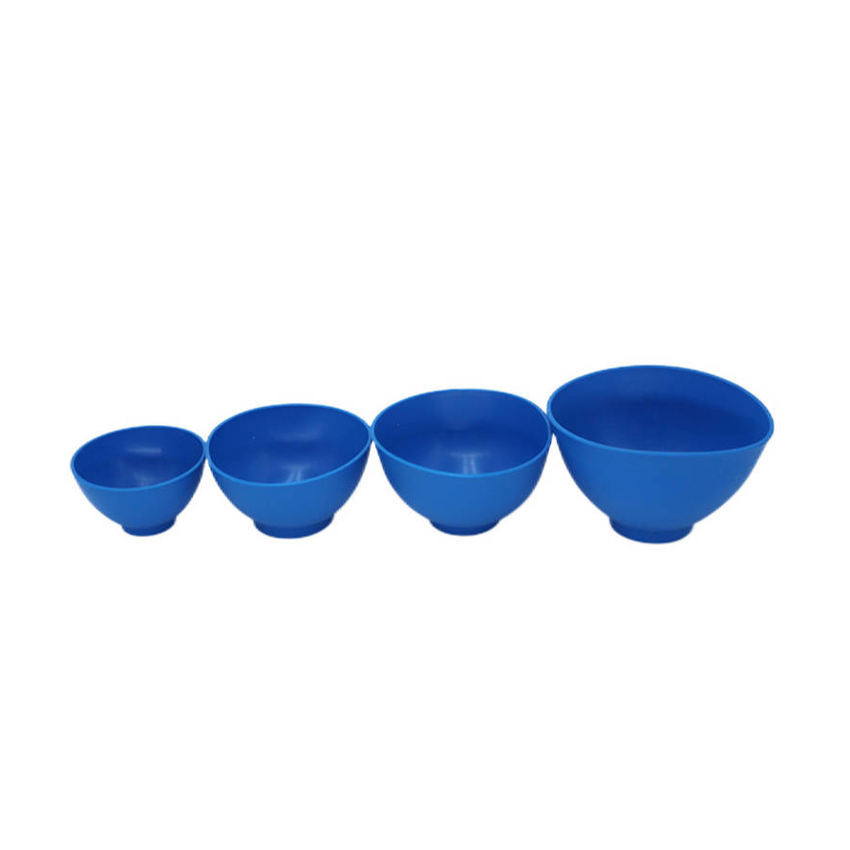 4PCS Dental Plaster Alginate Silicone Flexible Mixing Bowl 2 Mixing Spatulas USA