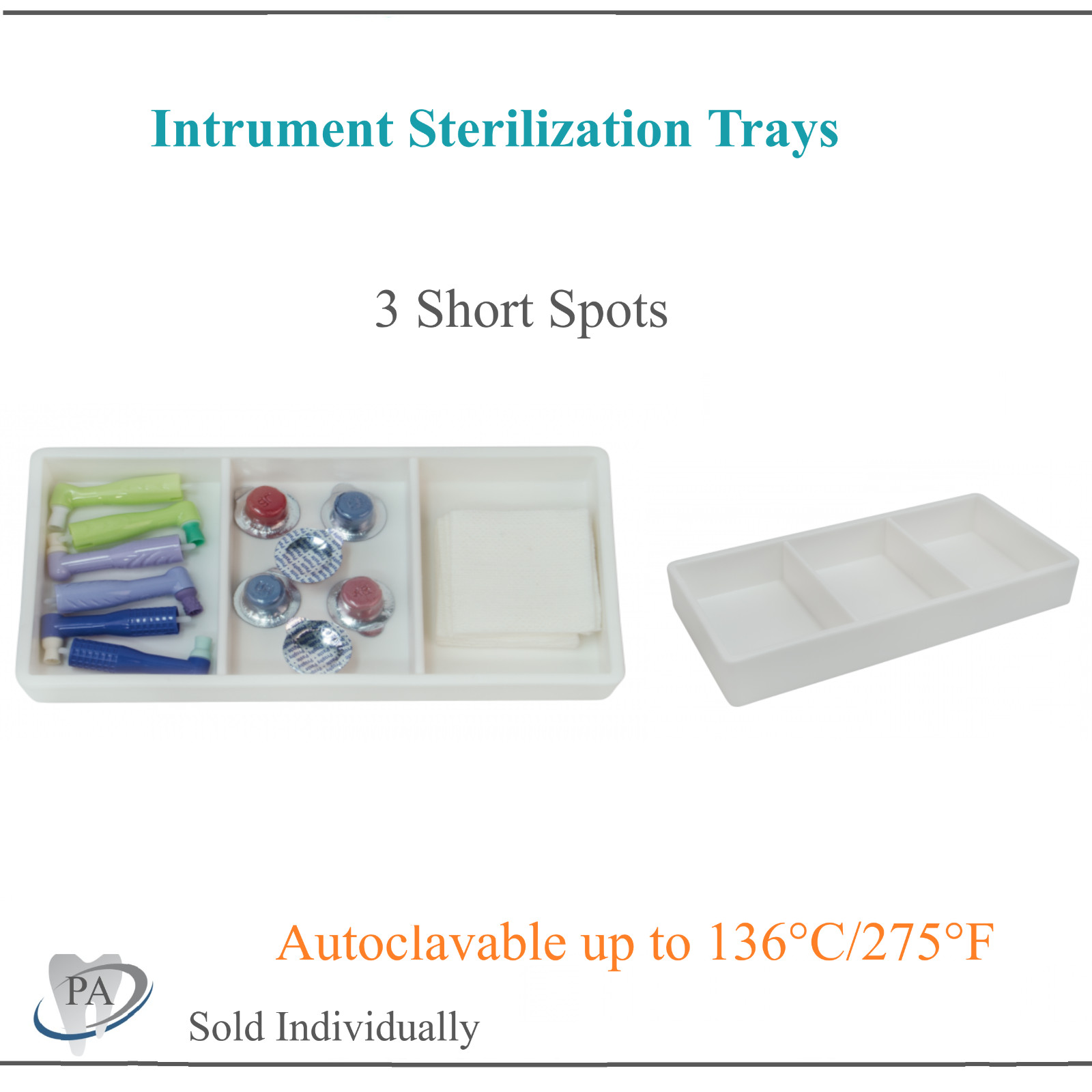 4 x DENTAL INSTRUMENT CABINET TRAY #19, #16A, #18 Autocalve Tray AUTOCLAVE 275F