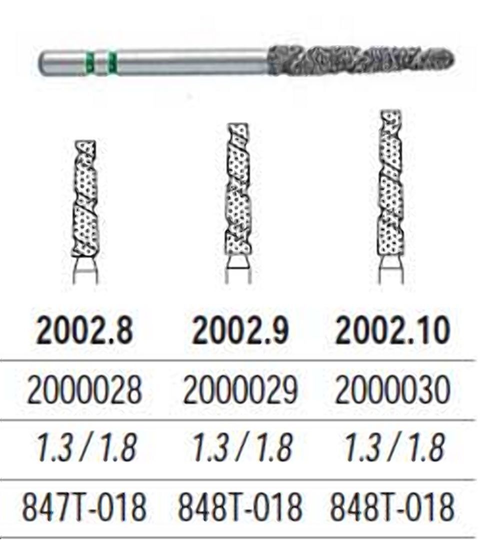 TS2000 Speed Cut Diamond FG #2002.9 Flat End Taper Coarse, 5 Pack
