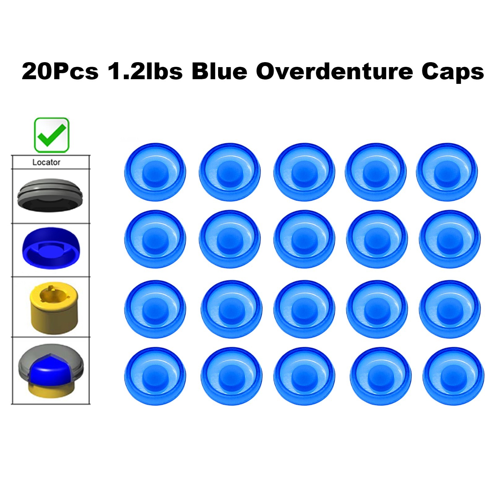 US Dental Locator Core Tool Insertion Overdenture Implant Strong Retention Caps