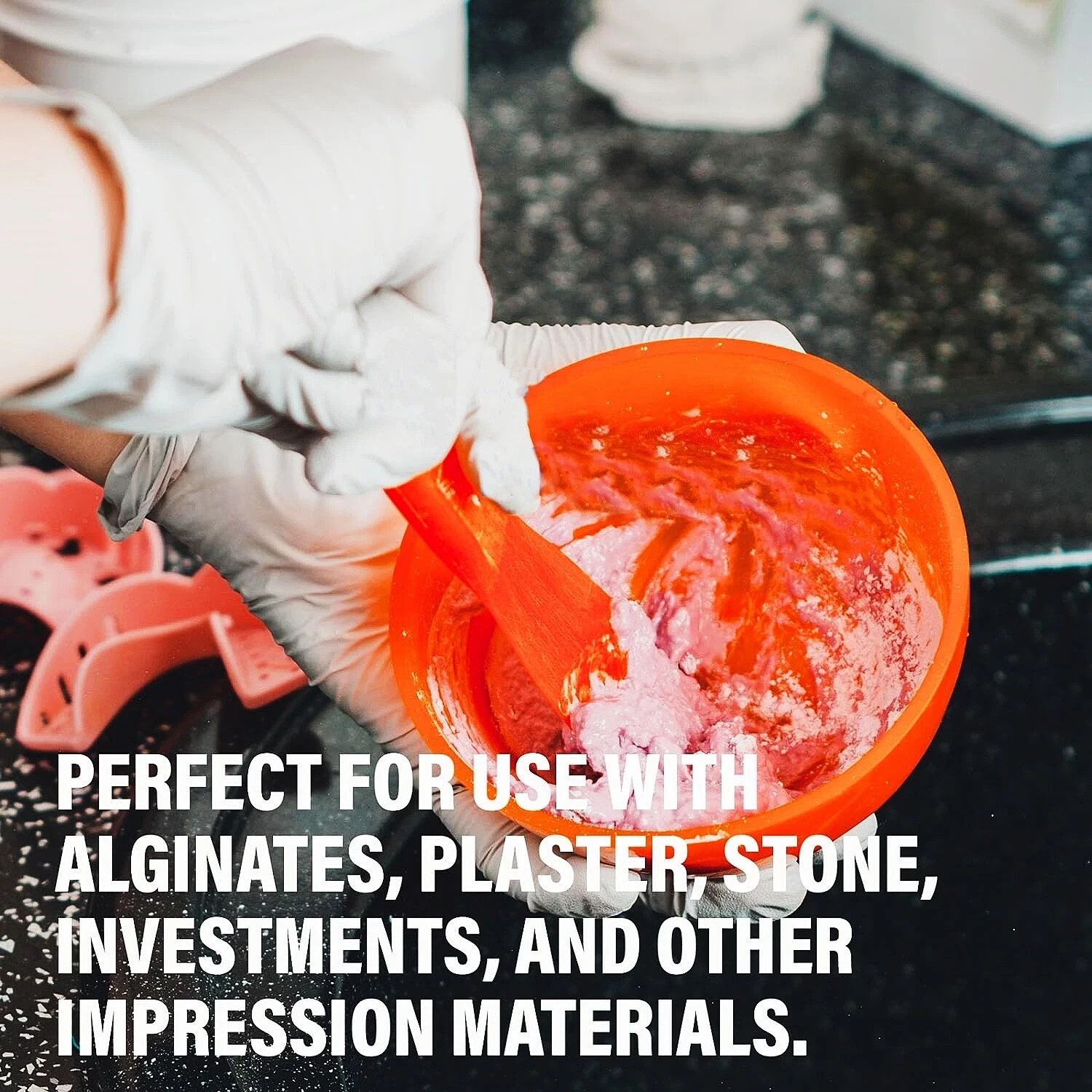 Dental Rubber Flexible Mixing Bowl Spatula For Impression Material