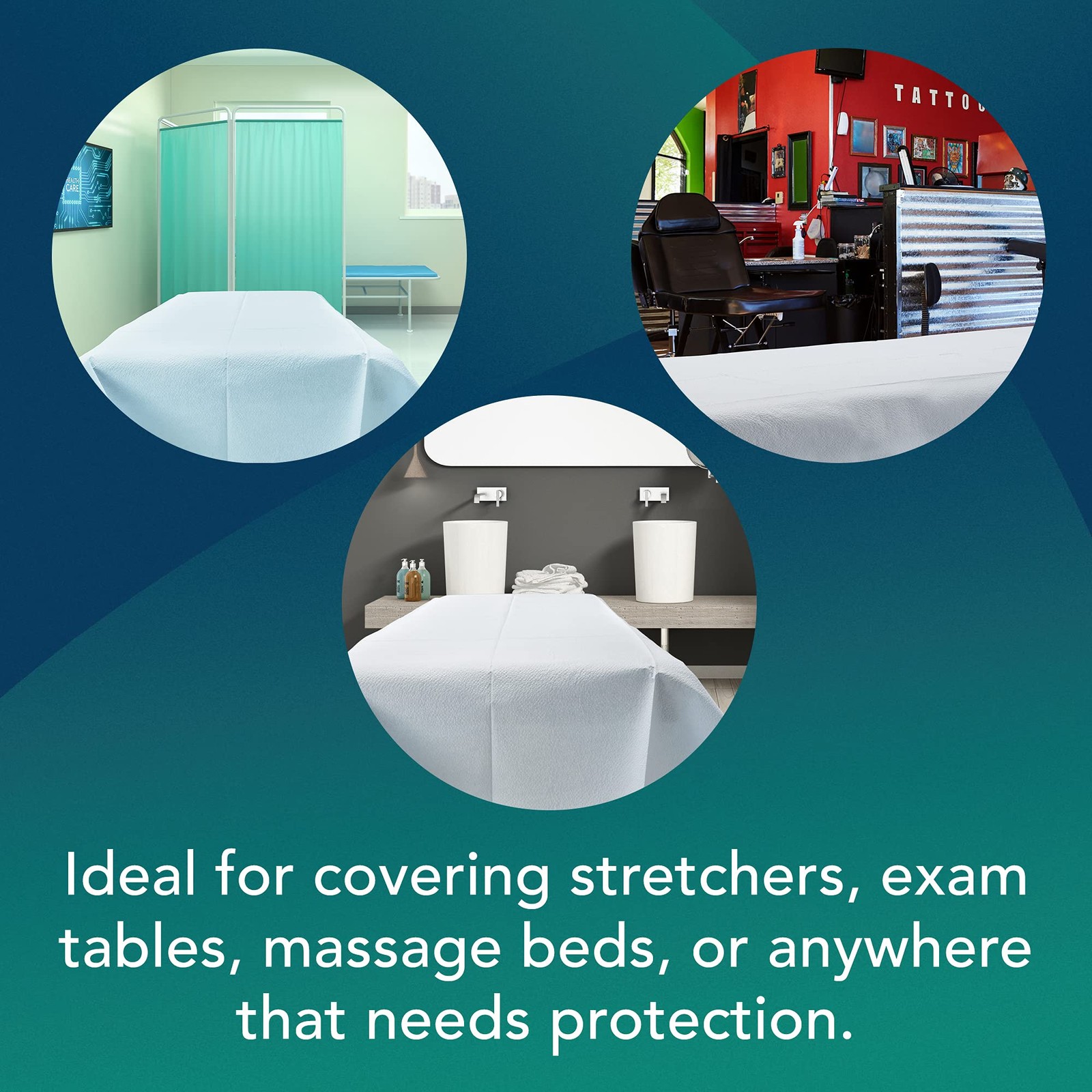 980928 Single-Use Medical Equipment Drape, Stretcher Sheet or Exam Table Paper,