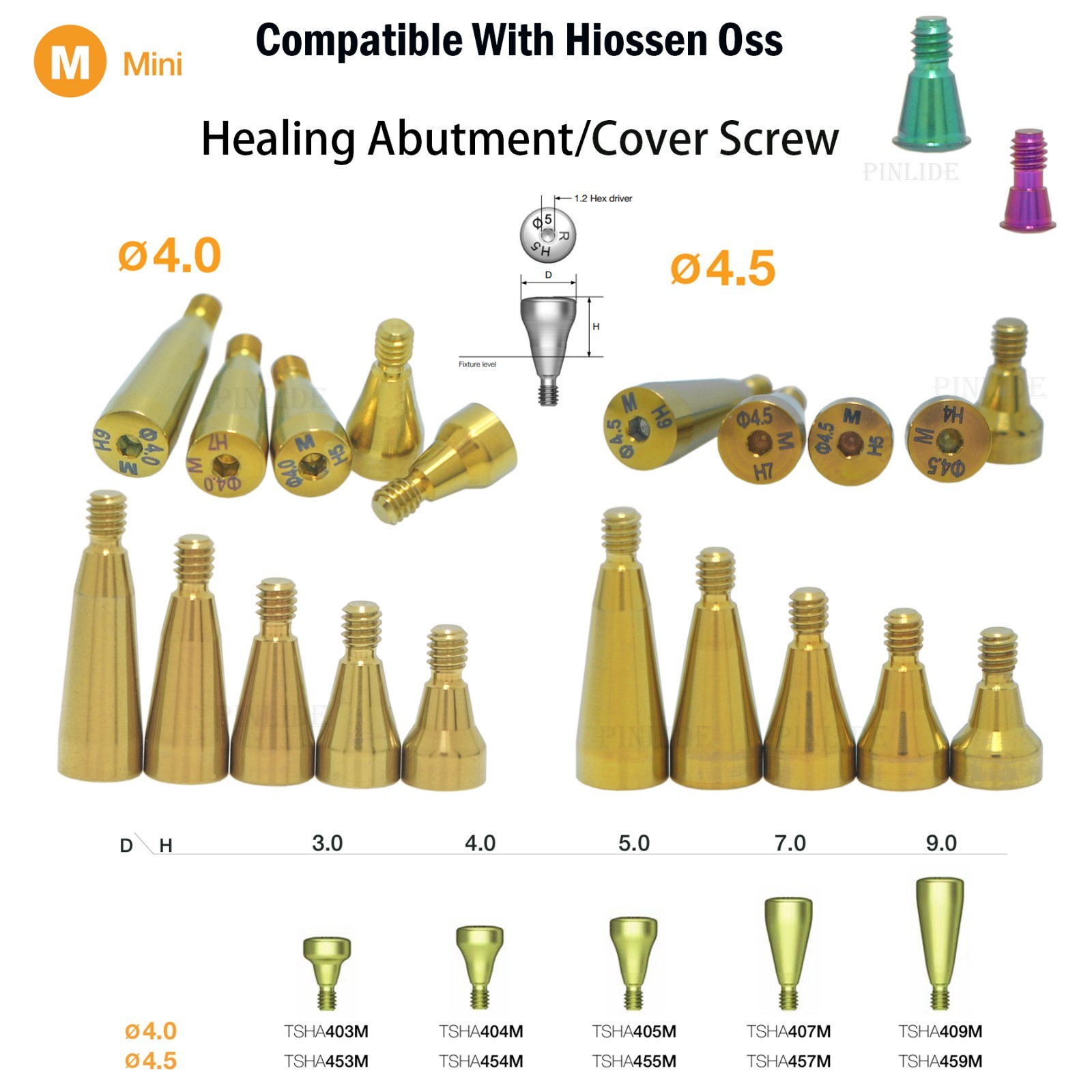 For Hiossen Osstem Dental Healing Abutment Impression Open Close Tray Lab Analog