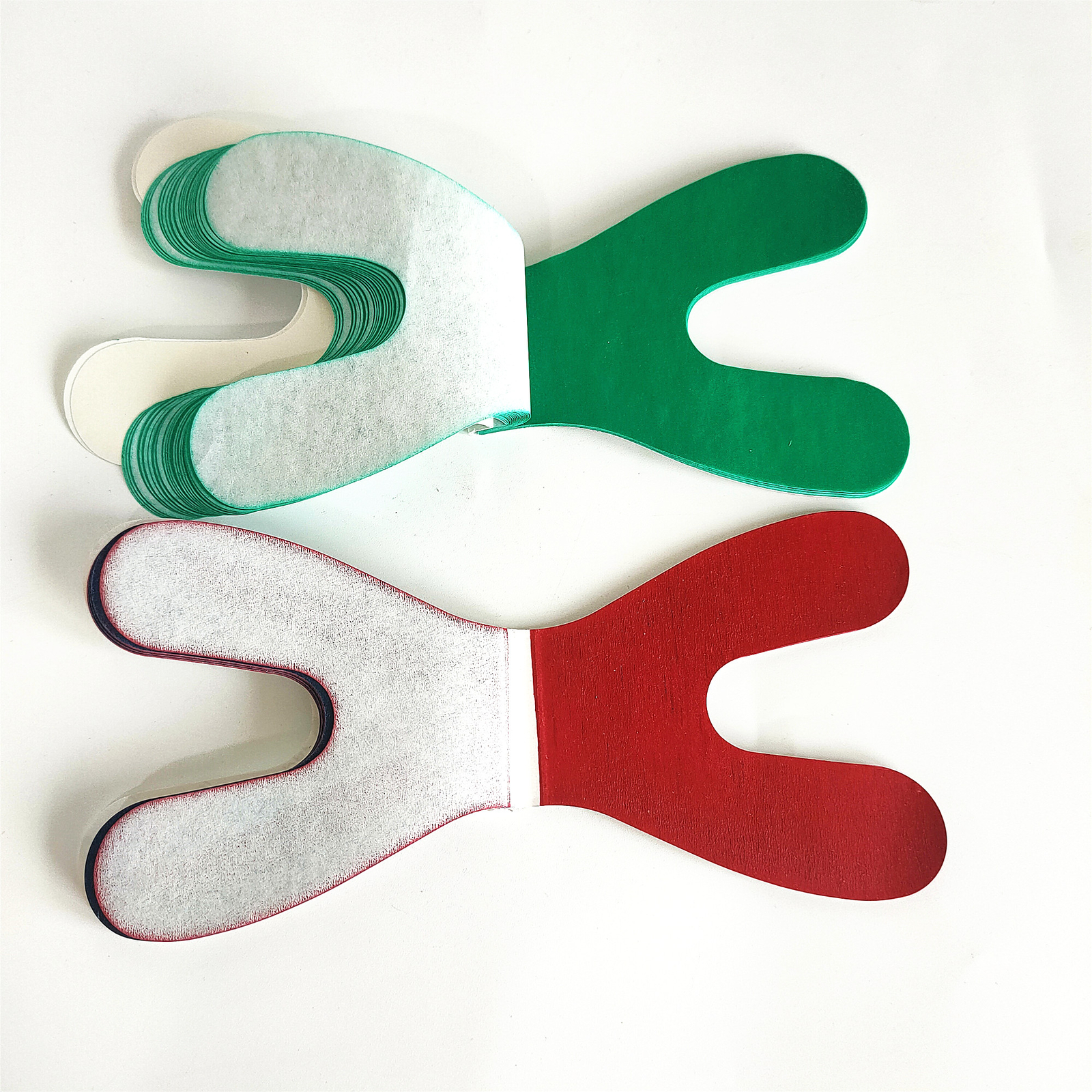 Dental Articulating Paper Horseshoe Thick Strips Blue Red/Green For Denture