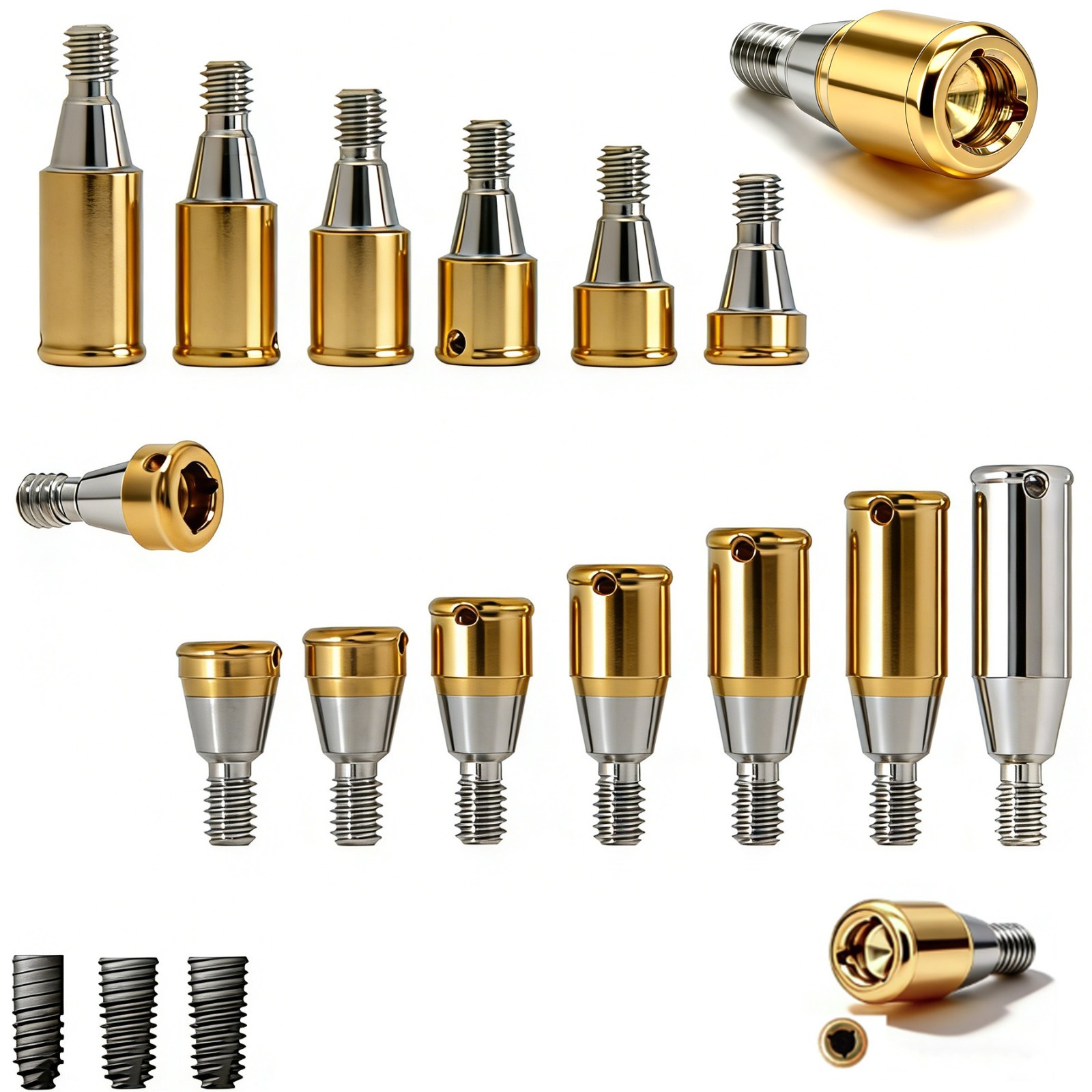 US Dental Ti Overdenture Locator abutment for Hiossen ET OSSTEM Tapered System