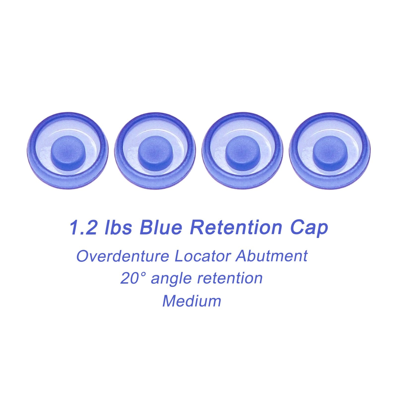 US 20Pcs Dental Overdenture Retention Cap Inserts Set for Locator Abutment