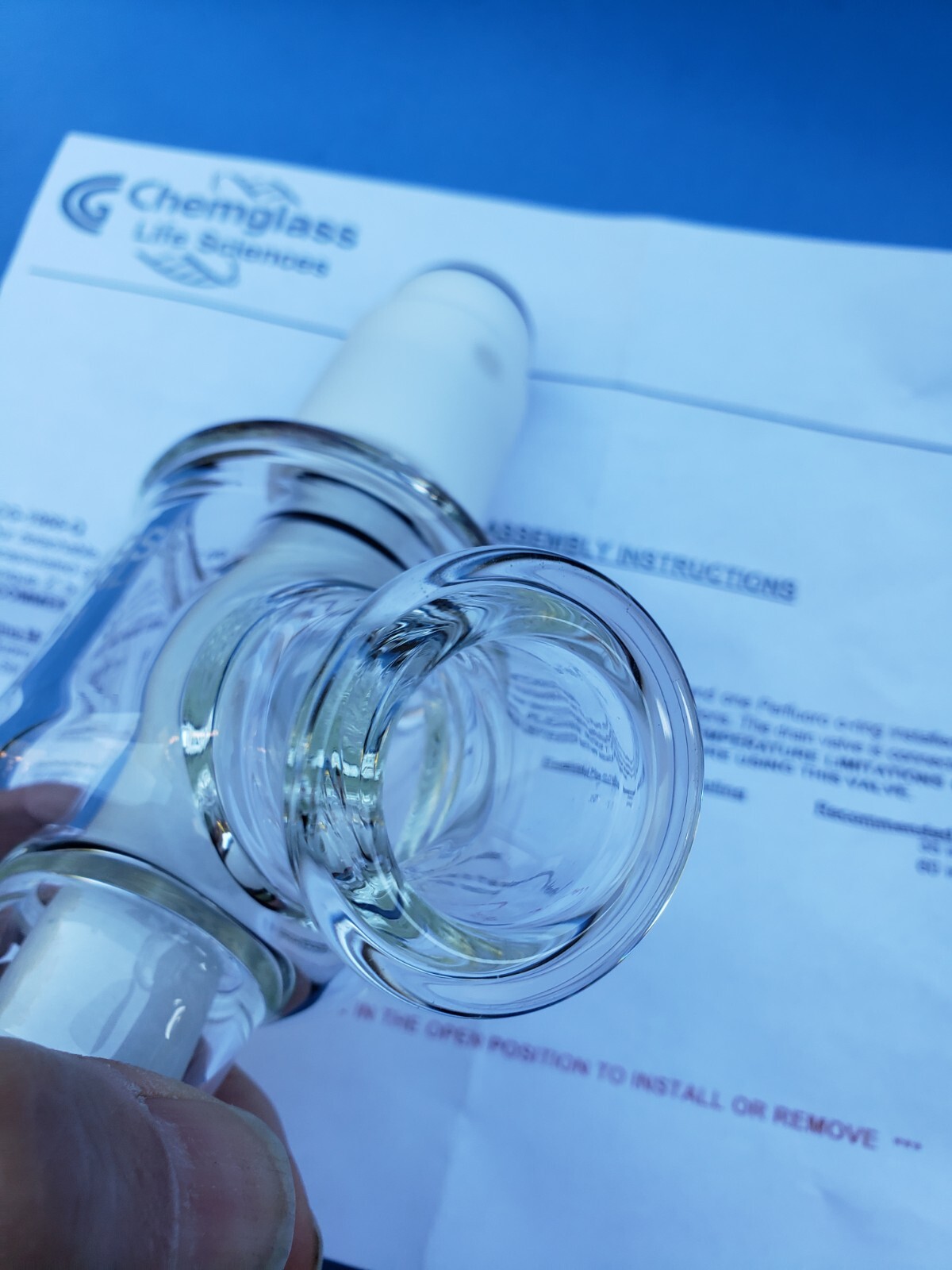 Chemglass Drain Valve Zero Dead Space CG-1968-Q-01