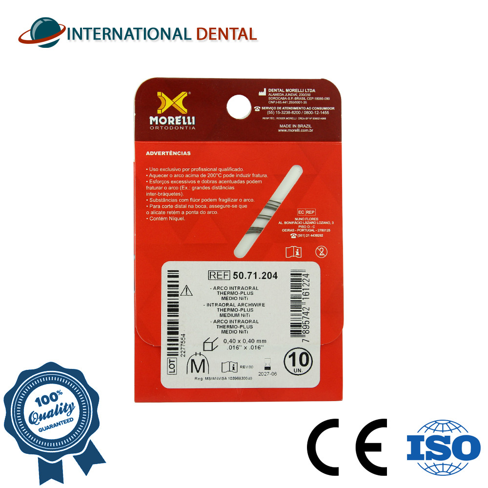 Orthodontic Dental Morelli NiTi Thermo-Plus Rectangular Archwire Intra0ral Arch