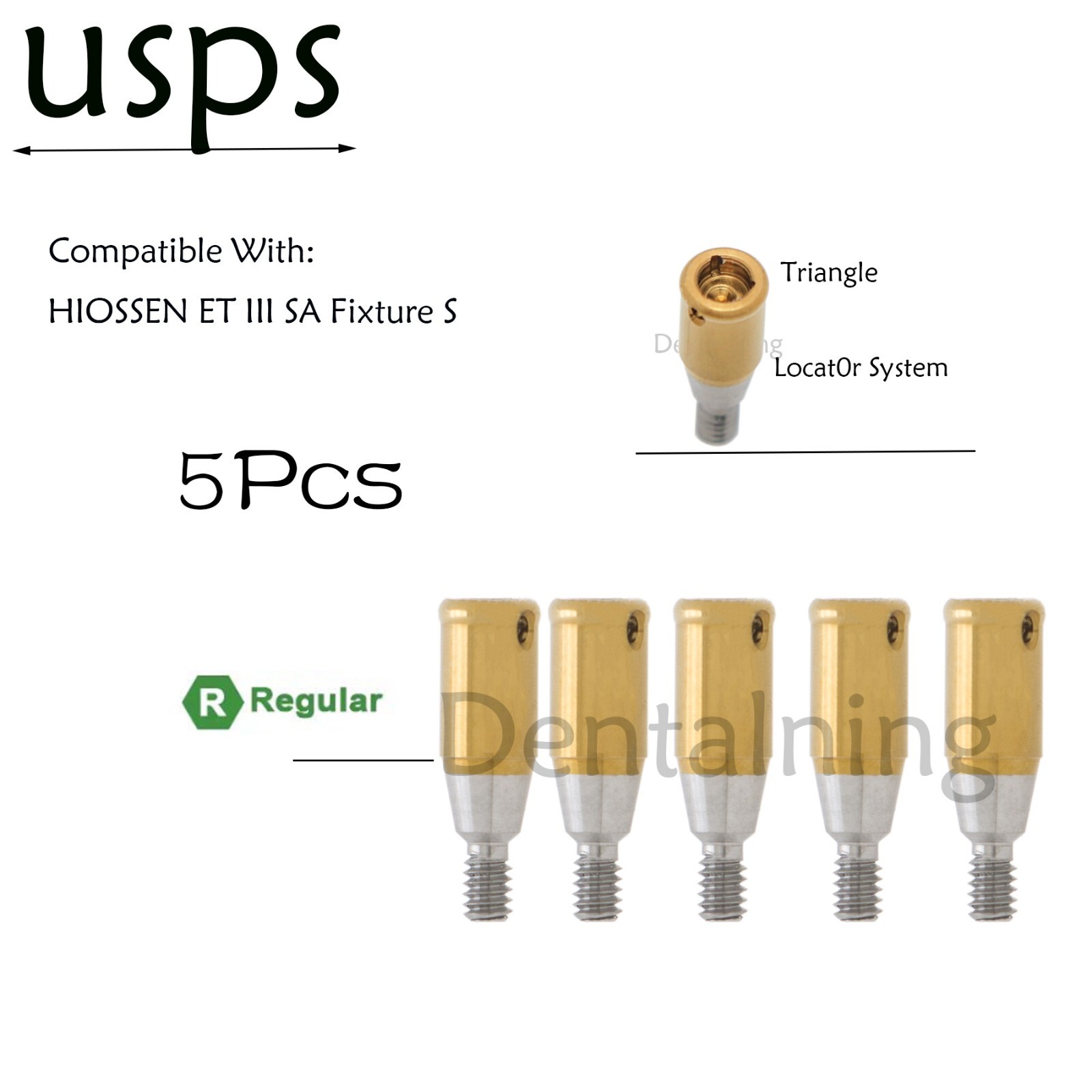 US Dental Overdenture Implant Abutment Locator Sys For Hiossen Regular 3/4/5.0mm