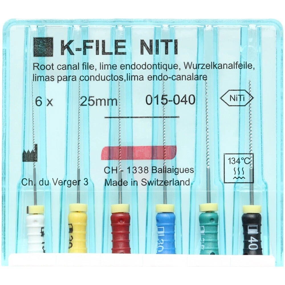 10 Packs 21/25/31mm Dental K-FILE NITIFLEX NiTi Flexible Endo Root Canal K Files