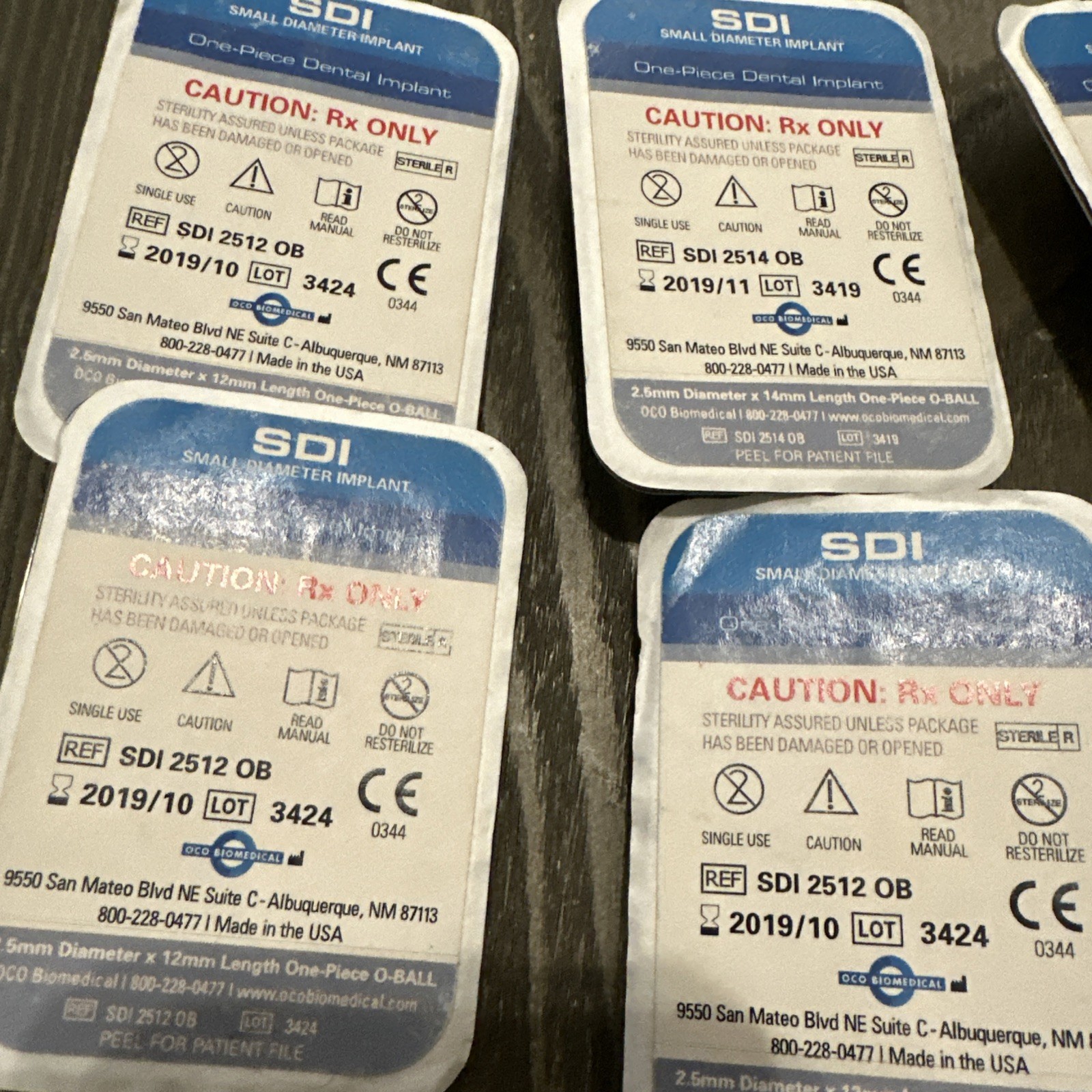 SDI Dental Implants LOT 13! Teaching Only. Expired.
