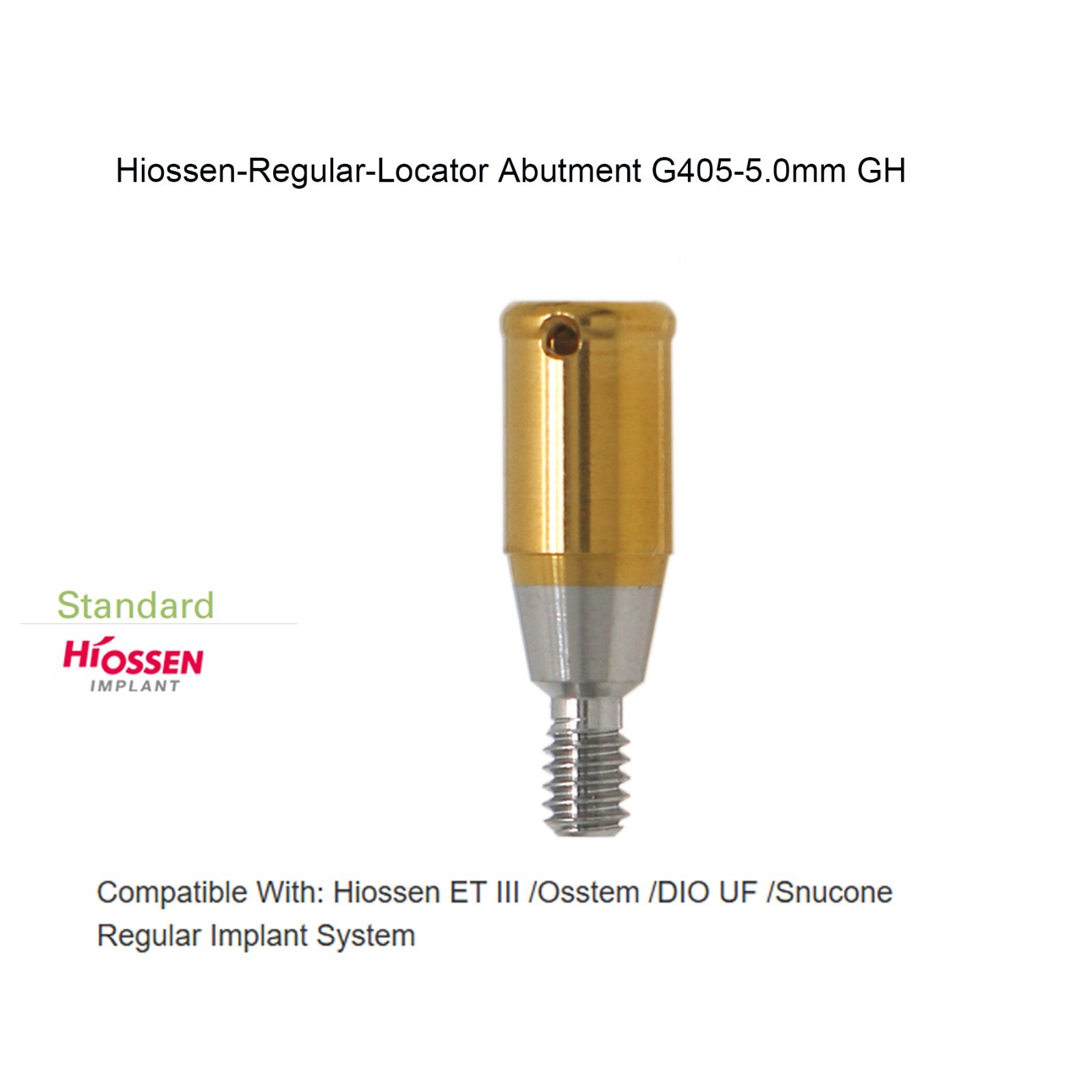 Hiossen Overdenture Locator Abutment Male Cap Inserts fits Oss Regular Implants
