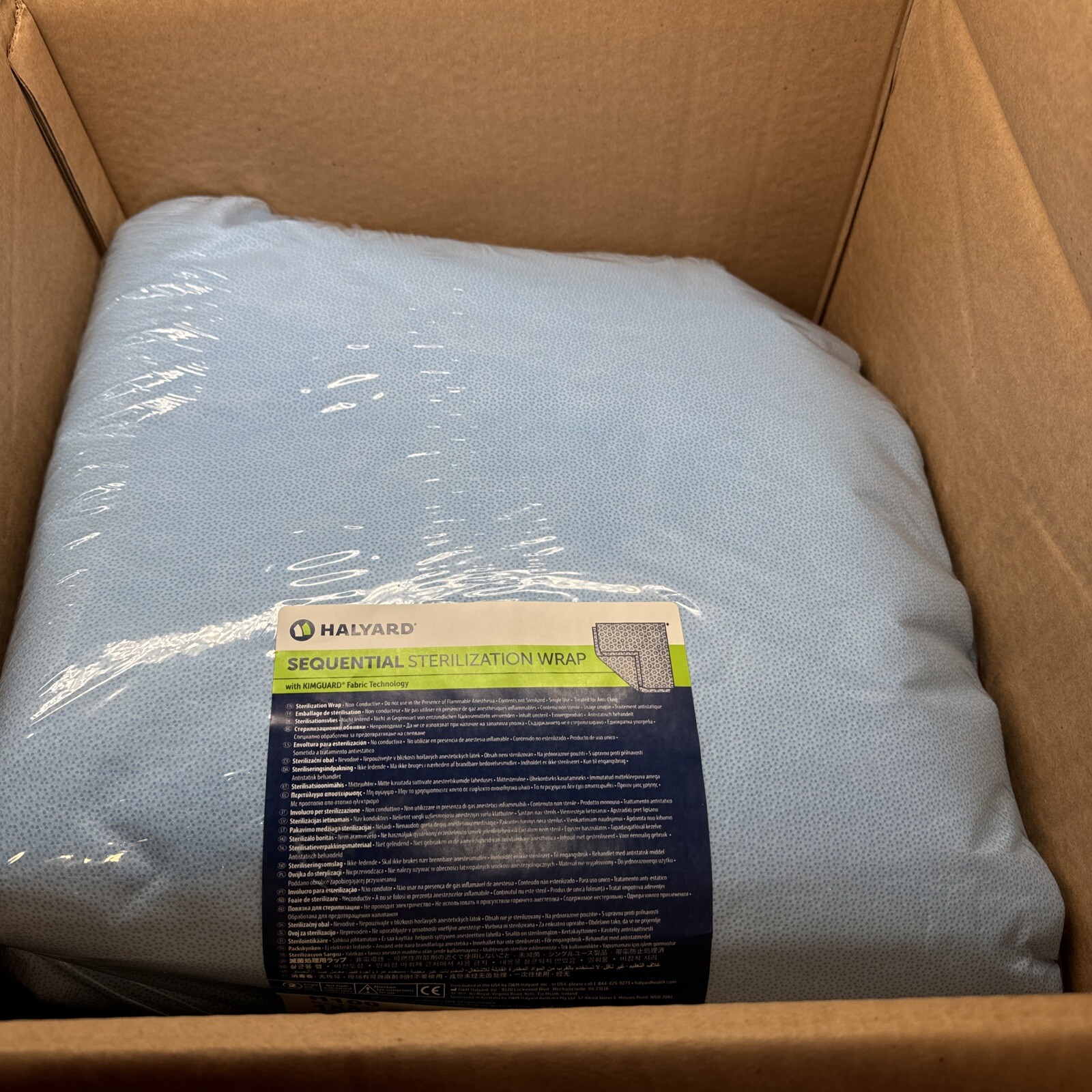 Halyard H100 Sequential Sterilization Wrap, 30 x 30 Inch 1 CASE 300 Sheets 10730