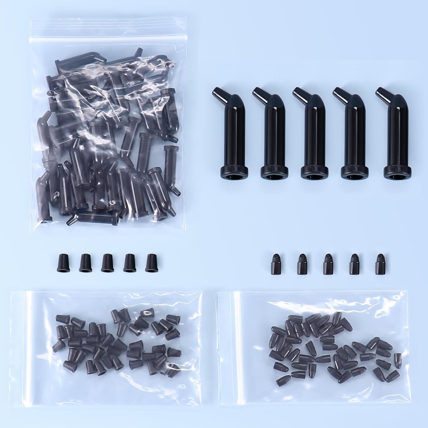 Dental Composite Gun Syringe Dispenser Delivery Applicator Cartridge Tips Caps