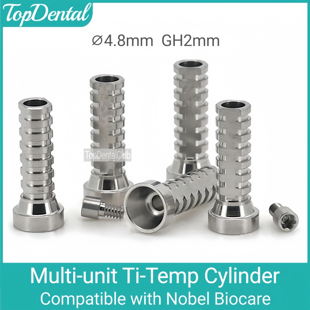 Dental Titanium Temporary Cylinder MU Sleeve Multi Unit Abutment Fit ITI/NOB/OSS