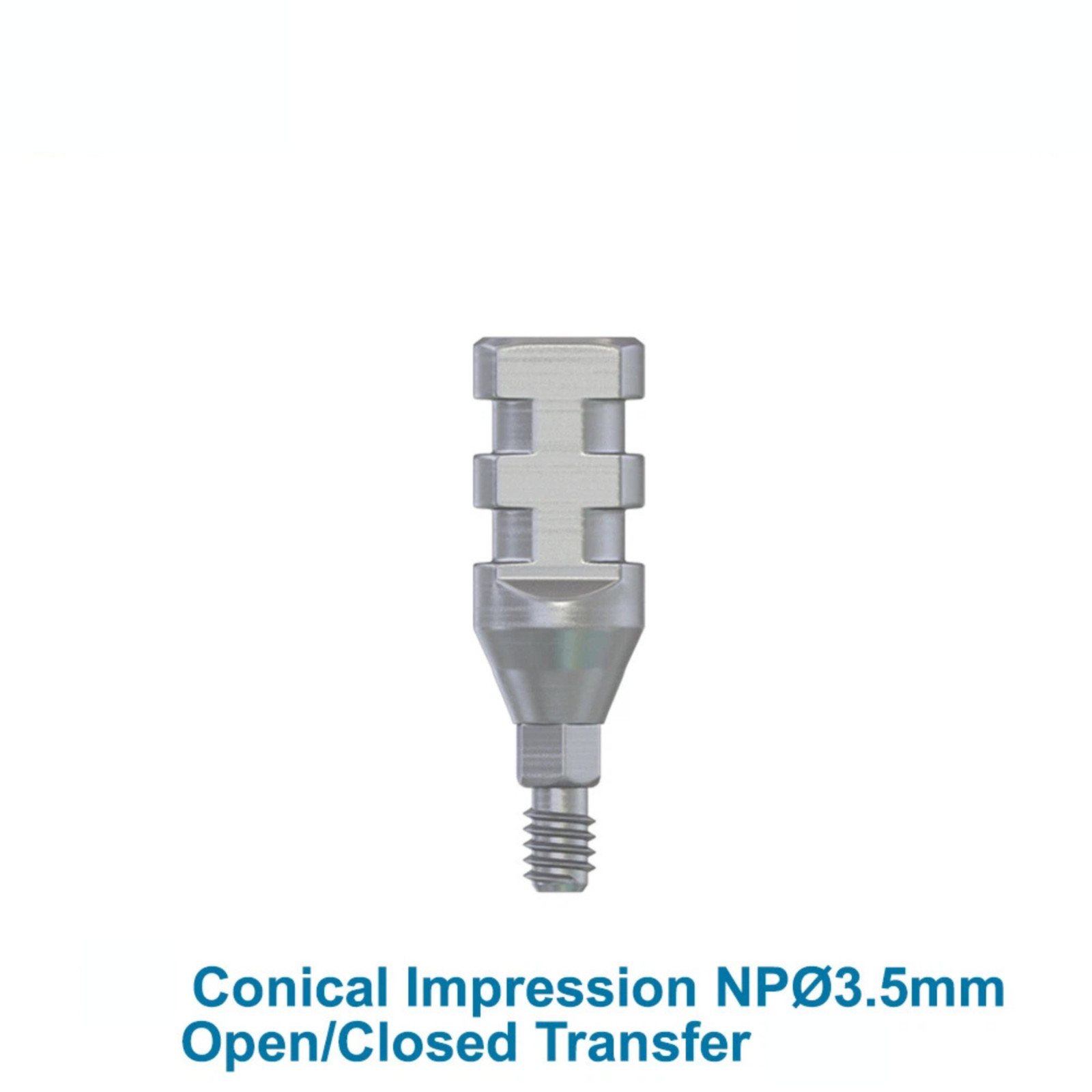 1x DSI Dental Conical Impression Narrow Platform NP Ø3.5mm Open Closed Transfer