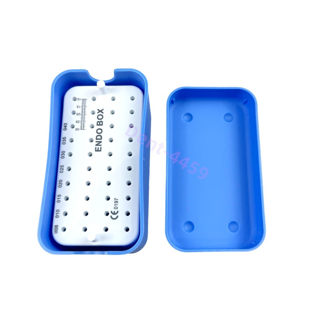 Dental Endo Files Holder Disinfection Case 40 Holes Autoclavable Box Ruler