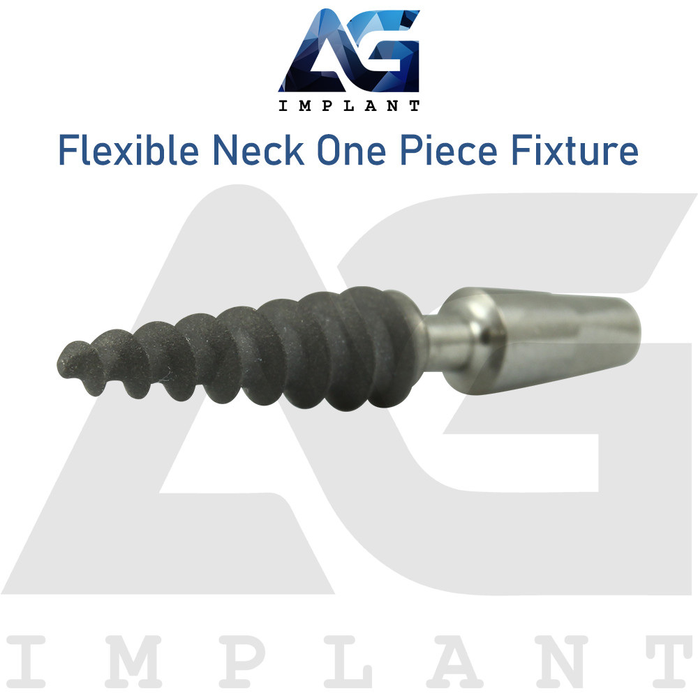 Flexible Neck One Piece Fixture System Titanium Prosthetic RBM surface