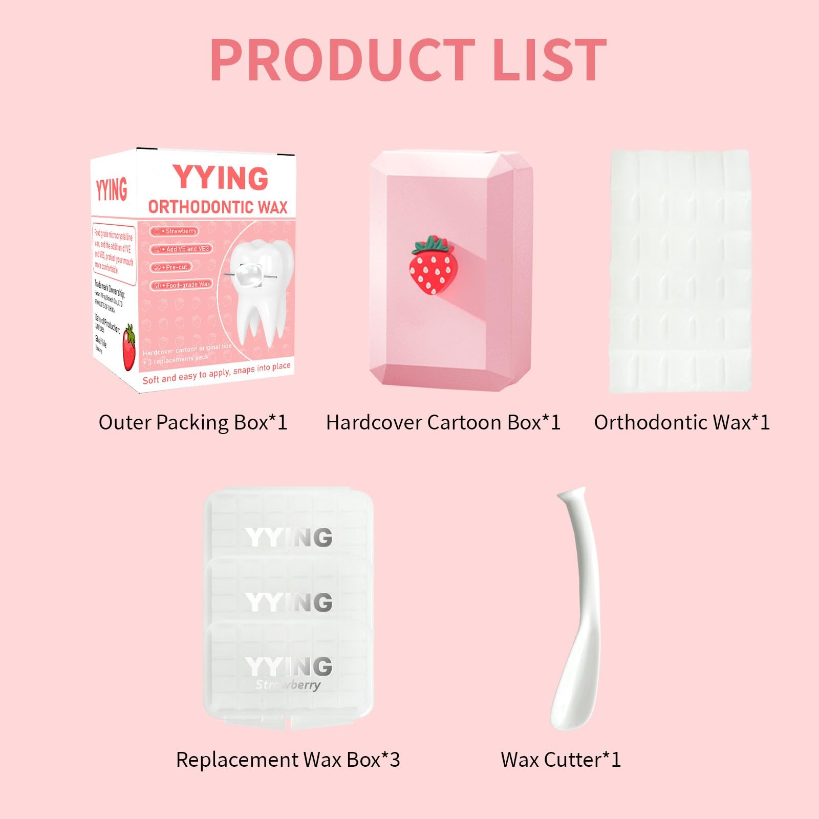 YYING 1+3 Pack Orthodontic Wax for Braces Aligners 120 Hardcover Package