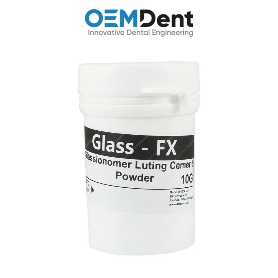 Dental Glass FX Permanent Cement Restorative Crowns Bridges Set With Mixing Pad