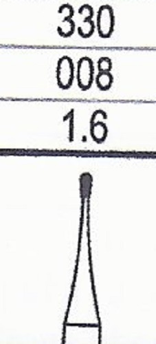 FG330 Premium Carbide Pear Shaped Bur 6 Blades 10pk