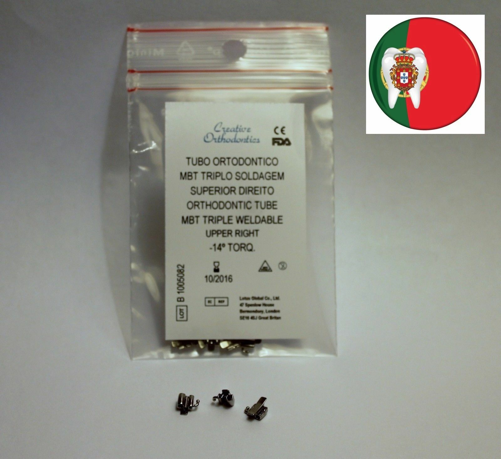Orthodontic Buccal Tube 1ST Molar Weldable Single Convertible MBT .022″ LL 10pcs