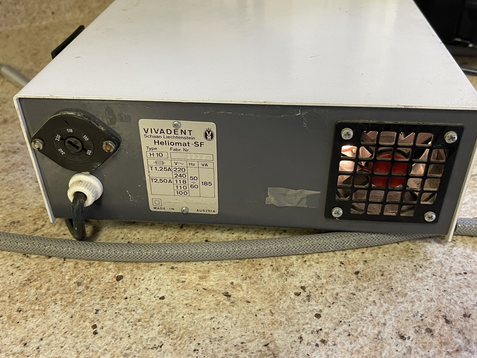 heliomat vivadent generator with light working dental equipment h10 made austria