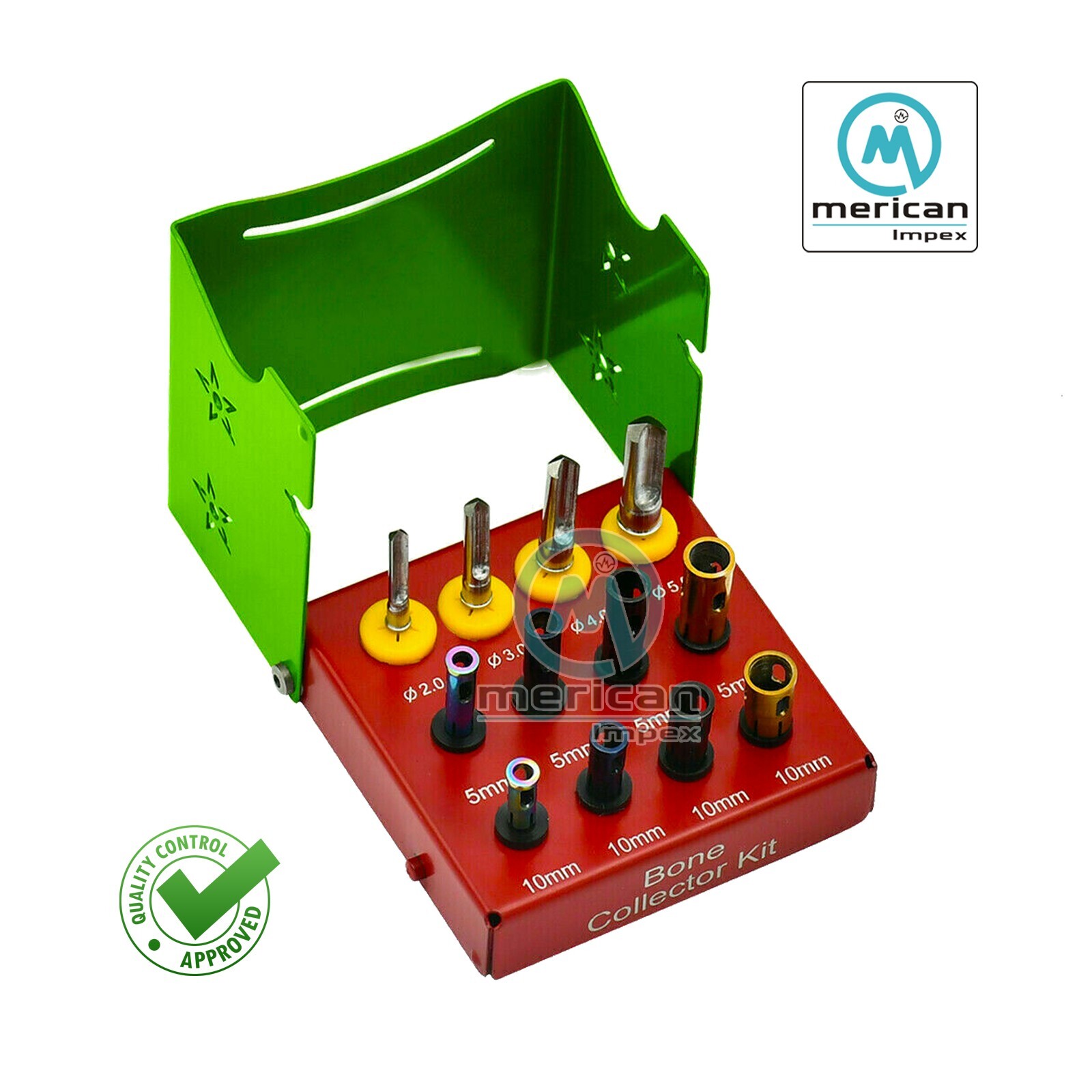 Dental Bone Collector Kit with Stoppers Implant Harvest Chip Maker Kit