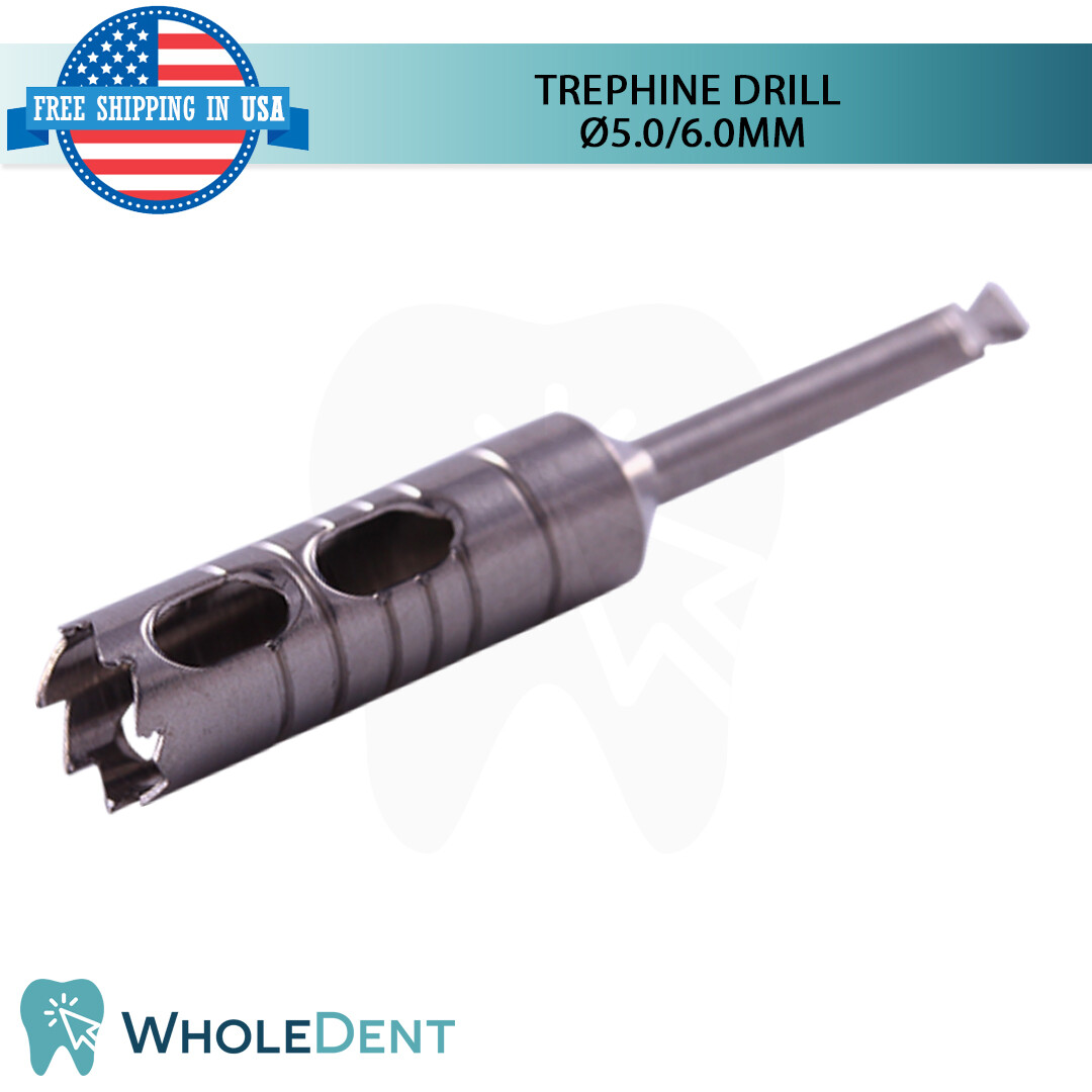 Trephine Drill Ø5.0/6.0mm Dental Im plant Bon Graft Tool Bur Instrument Harvest