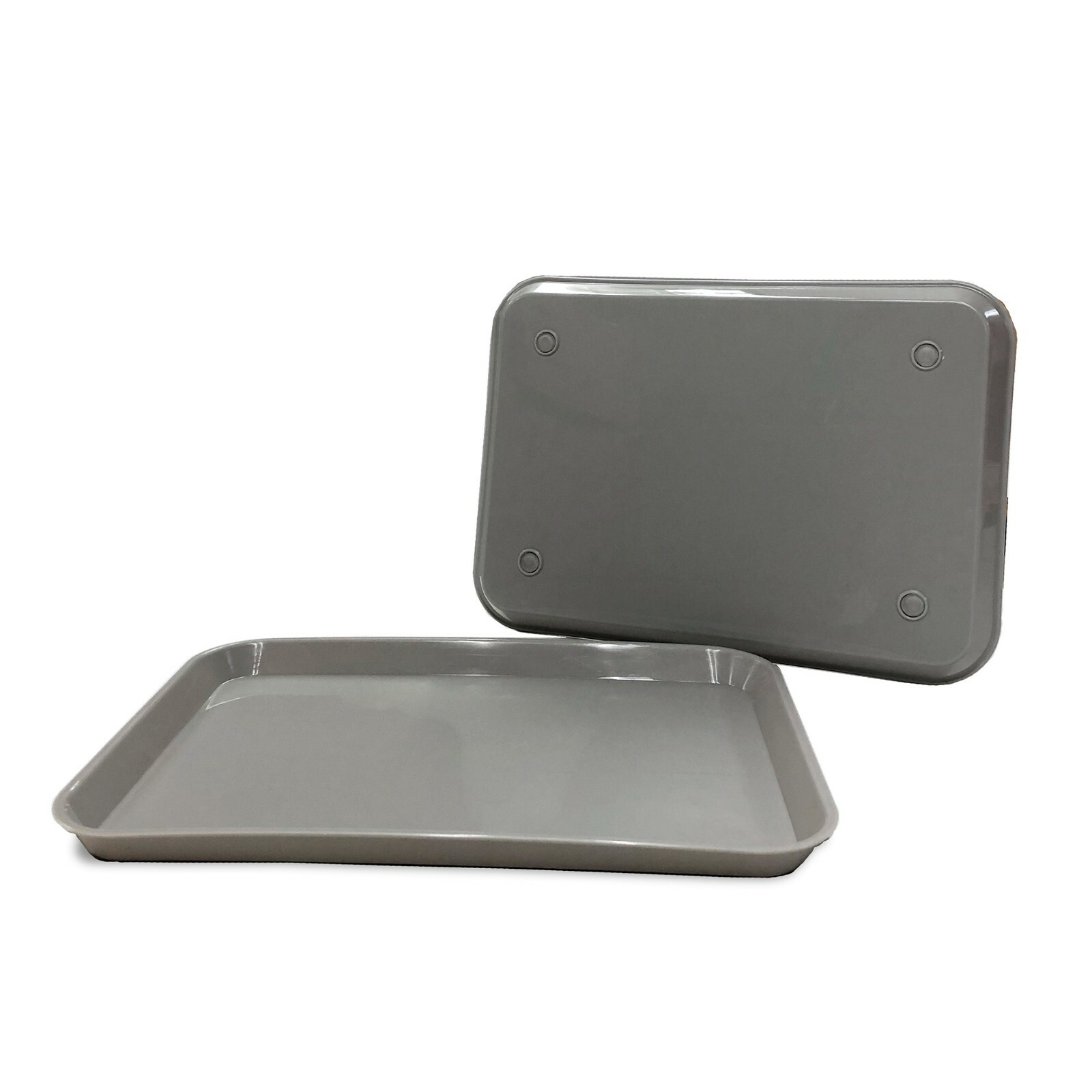 Gray Dental Plastic Instrument Trays, Size B Autoclavable (Pack of 12) Medical
