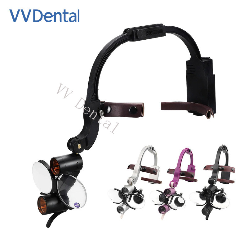 2.5X 3.5X Dentist Loupes Dental Binocular Glass Magnifier with 5W Led Head Light