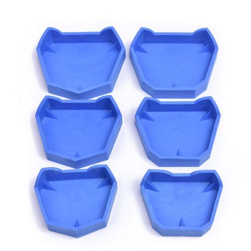 6 Pcs/Pack Dental Base Former Kit Dental Lab Model Base Set Plaster Mold Base