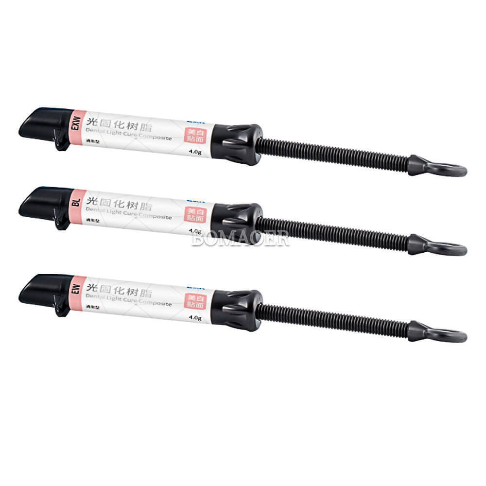 1×Dental whitening veneer (enamel) light cure composite resin 4g/Syringe 3 shade