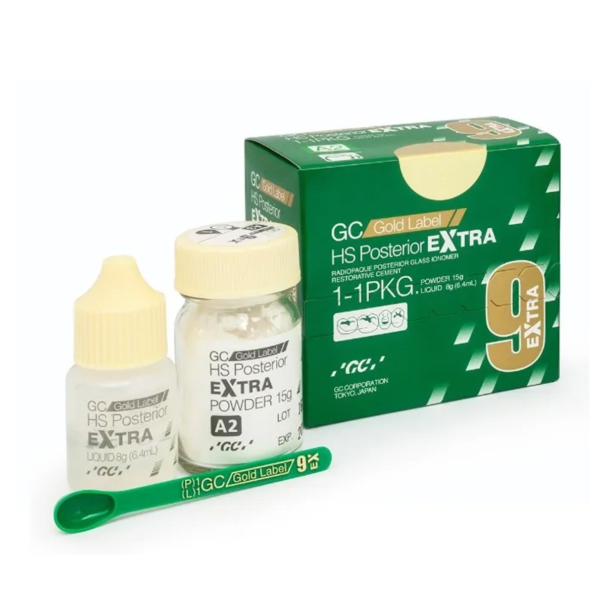 GC Gold Label HS Posterior EXTRA Glass Ionomer Cement A2 1-1 Pkg Dental