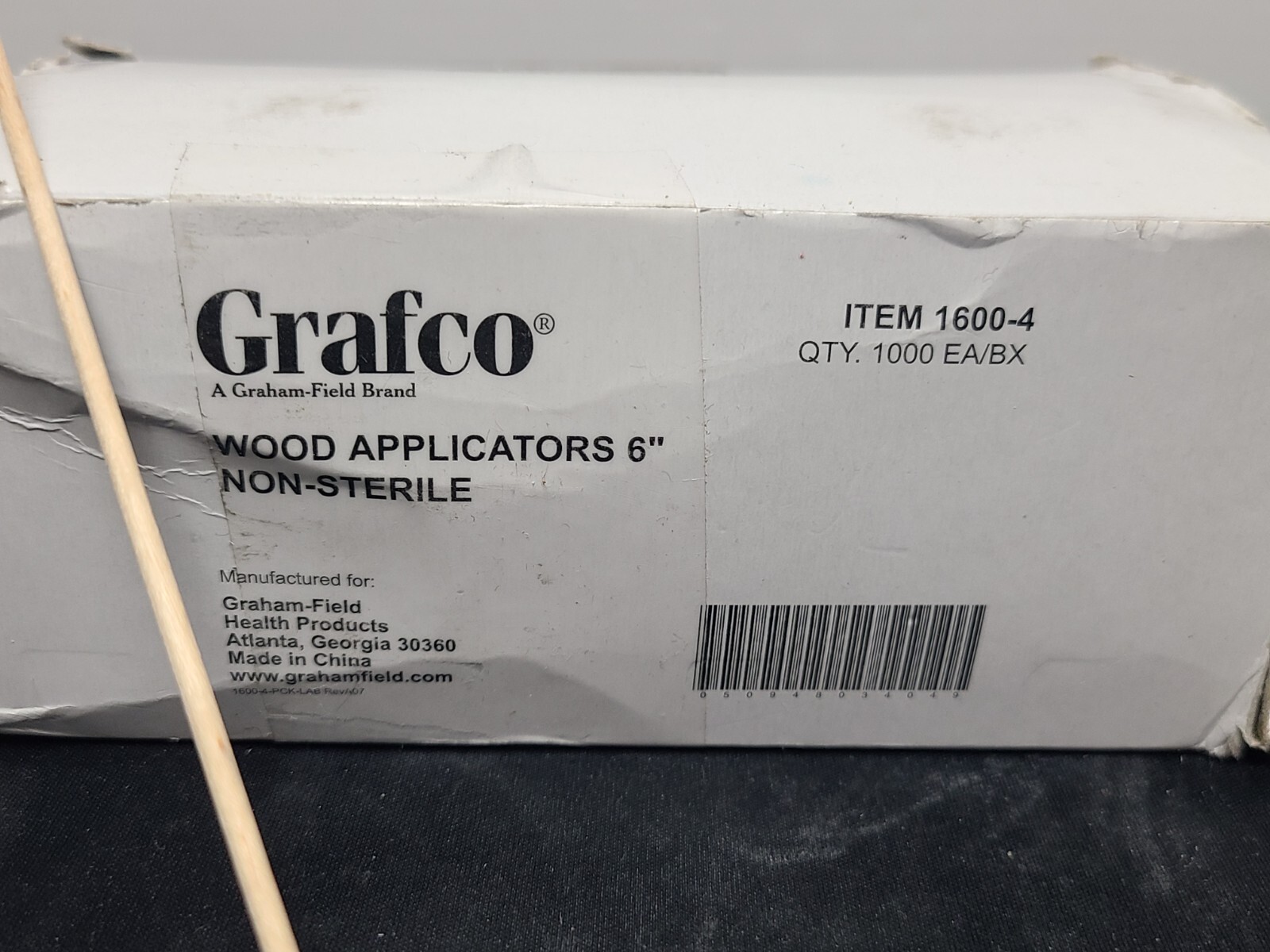 Grafco Wooden Applicator Stick, 6″, 1000/bx New