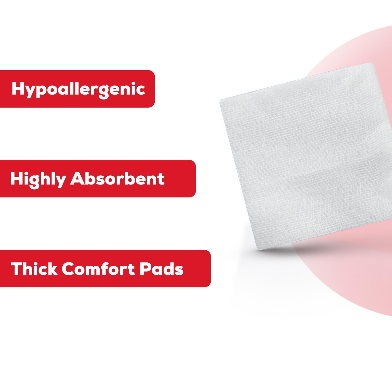 HEALQU 1000 Gauze Pads 2×2 – Soft Non-Woven 2×2″ (1000 Multi Pack), White