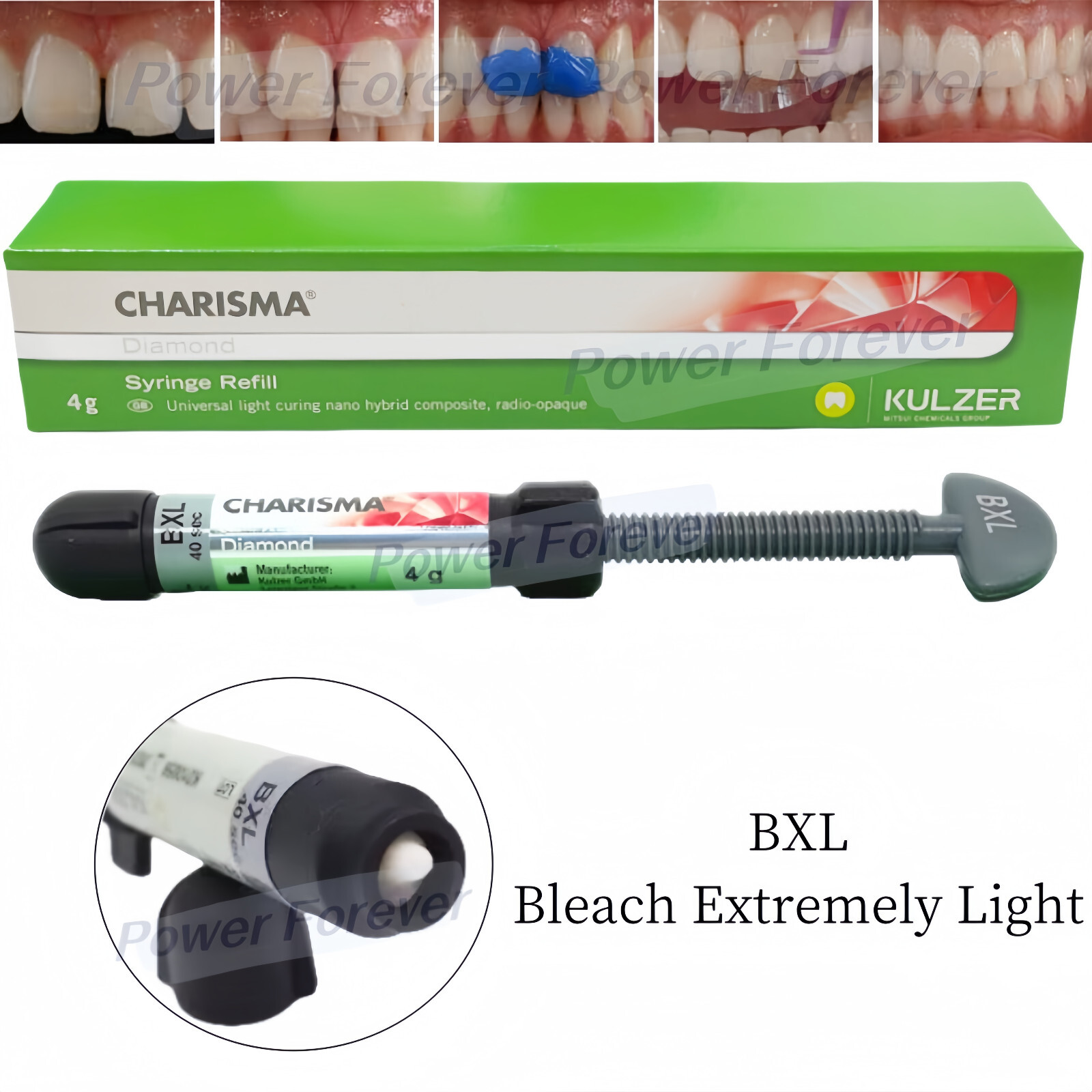 3Sizes Dental KULZER CHARISMA Composite Syringe Light Cure Resin OB/BL/BXL 4g/pc