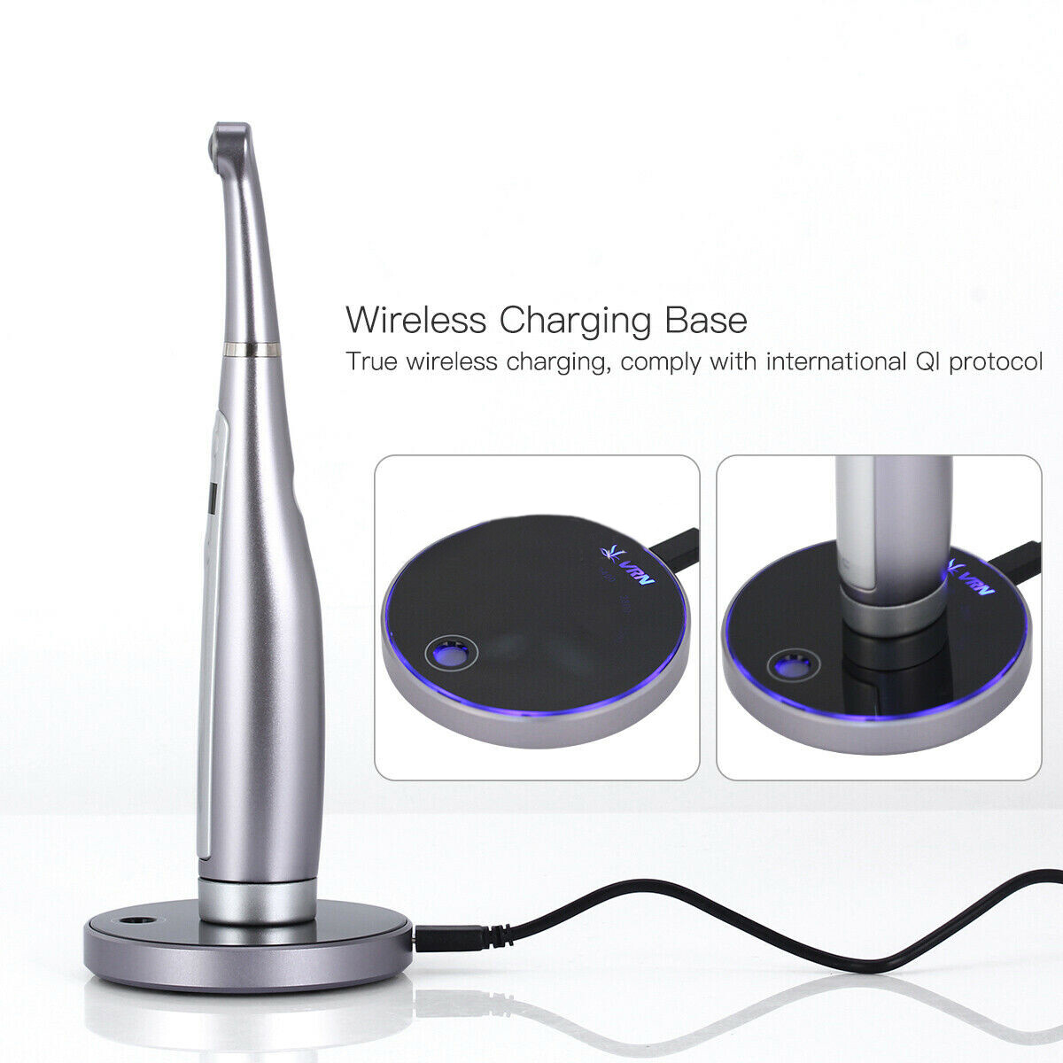Dental LED Curing Light 1 Second Metal Body with Caries Detector Built Meter US