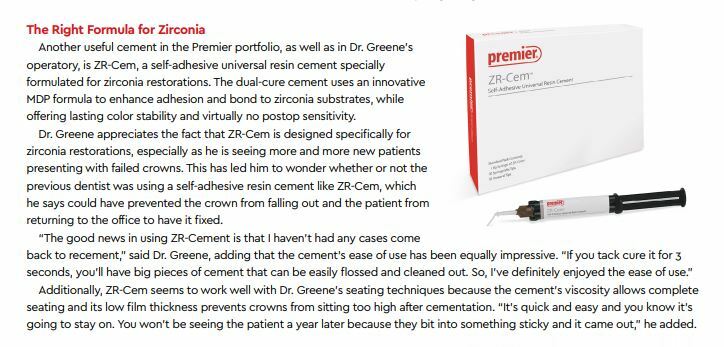 Premier Dental ZR-Cem Self-Adhesive Resin Cement Zirconia crowns 8gm WHITE Shade