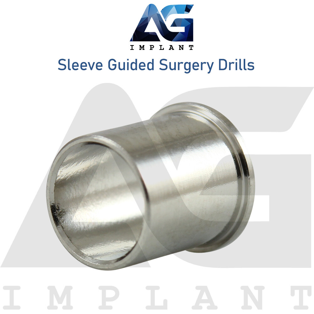 1 Dental Straight Guided Stopper Drill 2.0mm Set With Guide Sleeve White Color