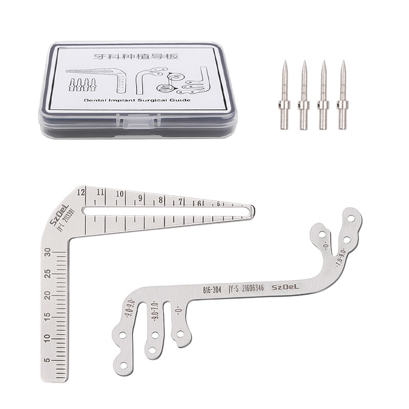 Dental Implant Surgery Planting Positioning Guide Angle Ruler S/L+4*Parallel Pin