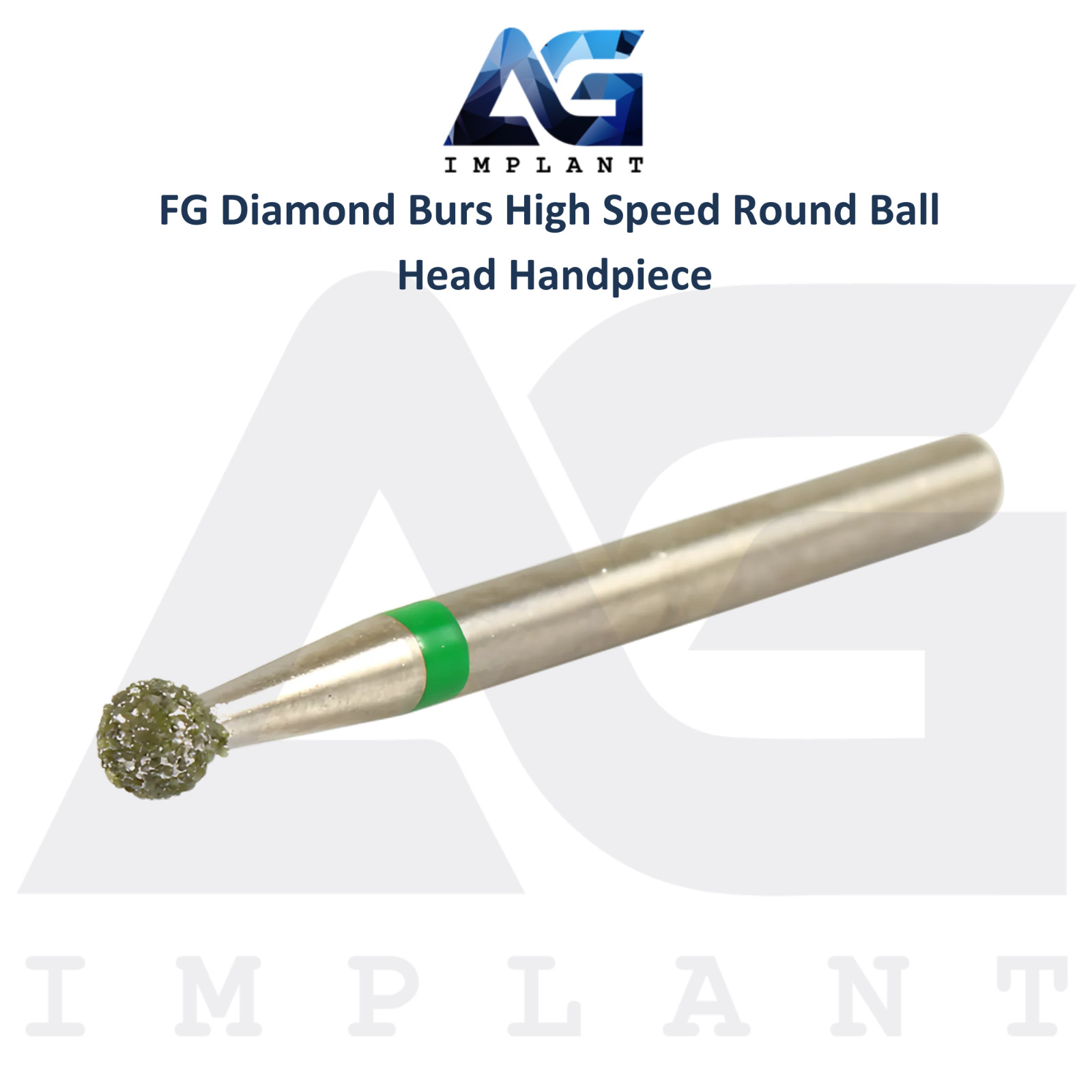 Dental FG Diamond Grit Burs High Speed Round Ball Head Handpiece Sterile 10pcs