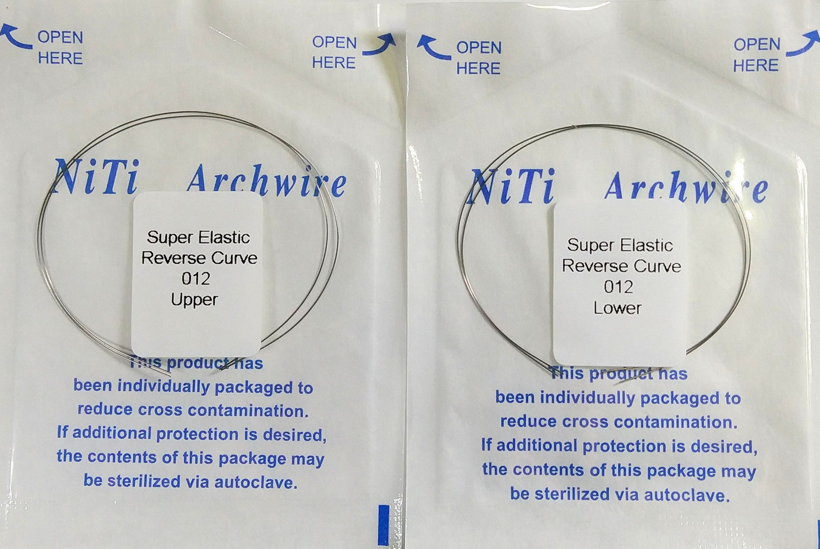 10Pack Dental Orthodontic Arch Wire Reverse Curve Round Niti Super Elastic 12-20