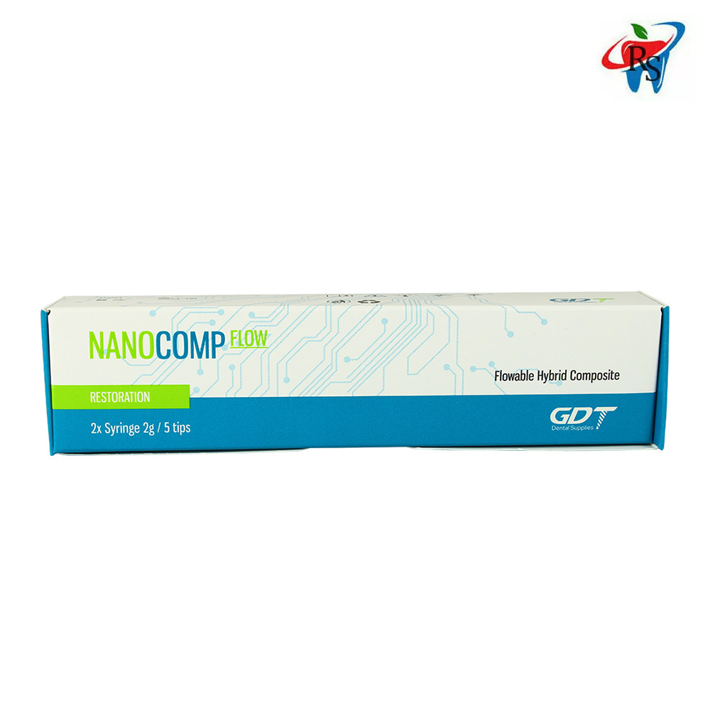 NanoComp Flow Universal Dental Composite Restoration Resin 2x2g A2 Syringe