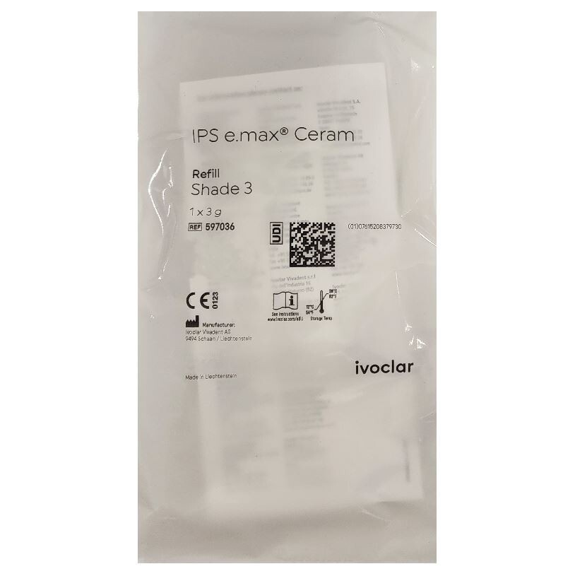 *1-Pack* Ivoclar Vivadent IPS e.max Ceram Shade 3 Refill 3g 597036
