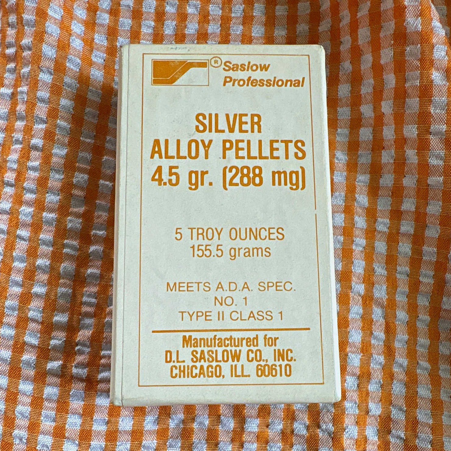 Saslow Professional Silver Alloy Pellets 4.5 gr (288 mg) 4 Troy Oz – see descrip