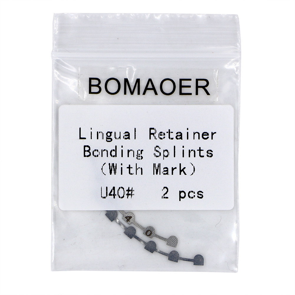 10 Packs Dental Orthodontic Lingual Retainer Bonding Splints with Mark L29#-U47#
