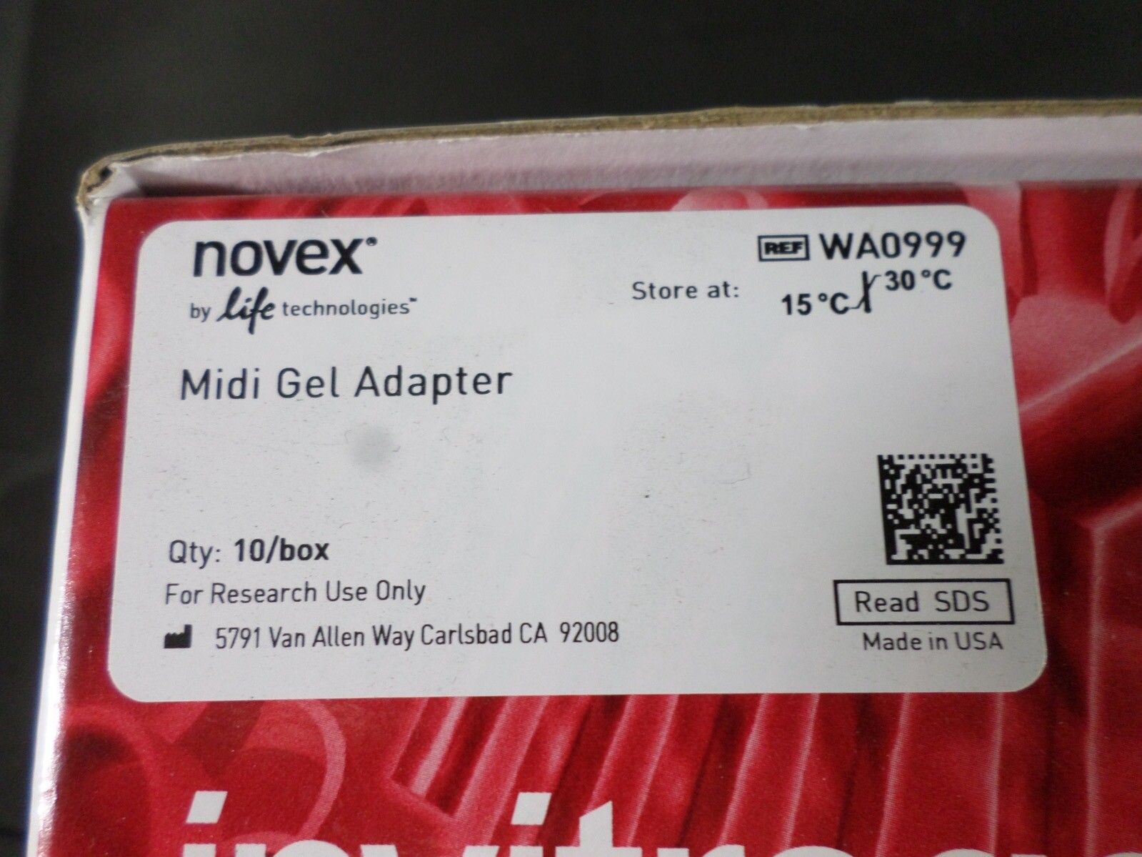INVITROGEN Thermo Novex Cassette Electrophoresis Tank Mini Gel Adapters (10/Pk)