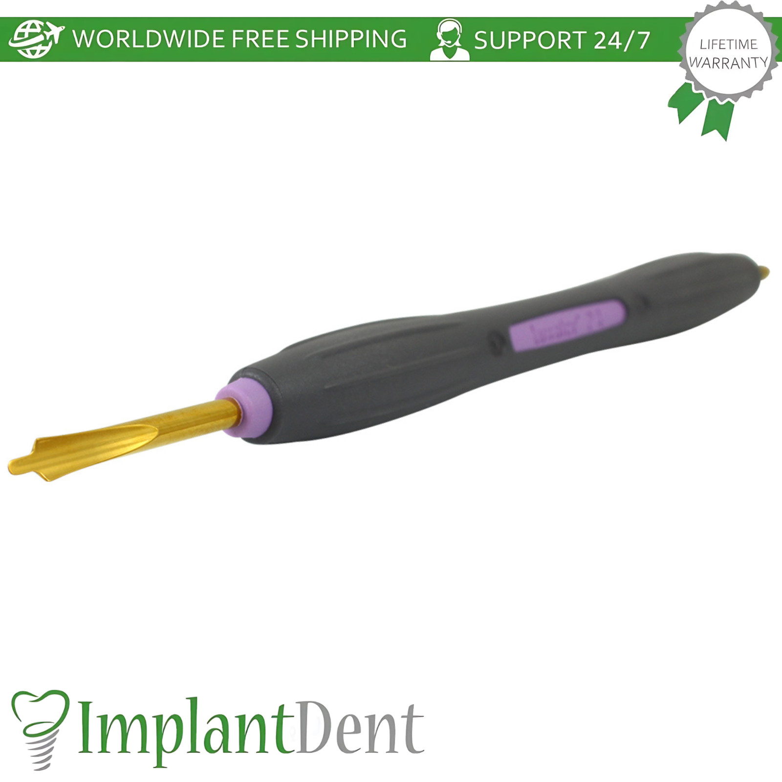 Dental Luxator P-Series Titanium-Coated Stainless Steel Instrument 3mm Wide